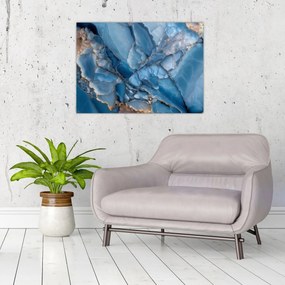 Obraz - Modrý členitý mramor (70x50 cm)