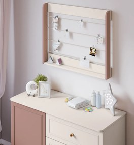 Kombinovaná komoda s prebaľovacím pultom Beauty - béžová, ružová