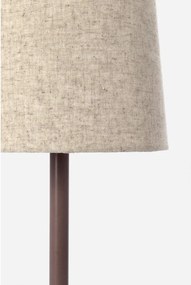 Béžová kovová stolová lampa s textilným tienidlom (výška 60 cm) Assam – Bizzotto