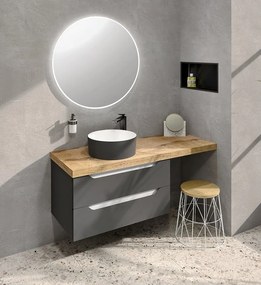 Sapho Sapho, WAVE umývadlová skrinka 79,7x45x47,8cm, biela/dub cuneo, WA080-3025