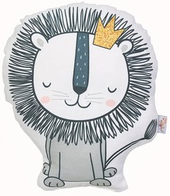 Detský vankúšik s prímesou bavlny Mike &amp; Co. NEW YORK Pillow Toy Lion, 33 x 28 cm