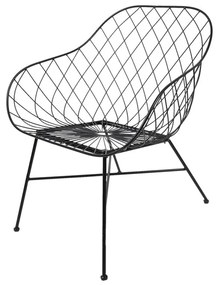 Černá kovová jedálenská stolička / křeslo Ammy - 66*64*80 cm