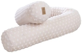 Béžový mantinel do postieľky s prímesou bavlny 170 cm Frosty Almond – Roba