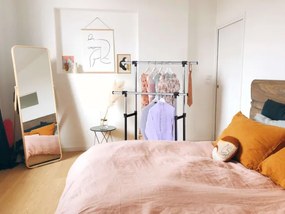 Vešiakový stojan na kolieskach OTTO BIS čierny