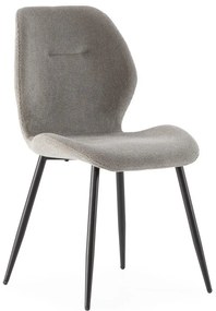 Svetlosivé čalúnené jedálenské stoličky v súprave 4 ks Ansu – Marckeric