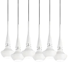 Industriálny luster Tasos 6 biele