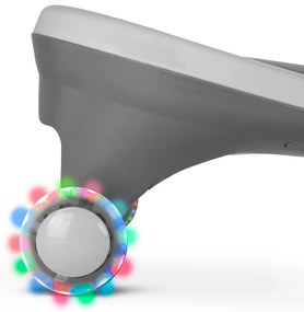 Kidwell ROLLO šedé balančné odrážadlo s LED kolieskami, nosnosť 100 kg