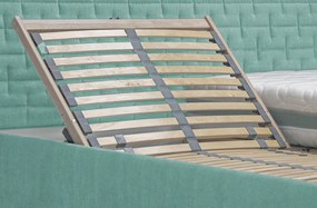 Posteľ Rita 180x200 cm, aqua modro-zelená látka