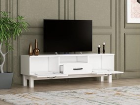 TV stolík/skrinka Kedime (biela) . Vlastná spoľahlivá doprava až k Vám domov. 1095381