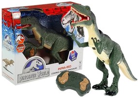 LEAN TOYS Dinosaurus Tyranosaurus na diaľkové ovládanie zelený