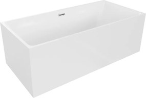 Mexen Nita, voľne stojaca vaňa 170 x 80 cm, biela, chrómový prepad, 52091708000-01