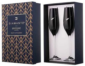 Diamante Sihouette black poháre na sekt 210 ml, 2 ks