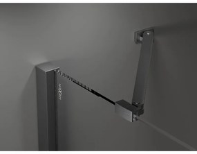Mexen Velar Duo, sprchový kút s posuvnými dverami 90 x 90 cm, 8mm šedé sklo, grafit brúsený, 871-090-090-42-66