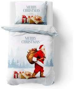 Kvalitex Bavlnené obliečky Merry Christmas 3D, 140 x 200 cm, 70 x 90 cm