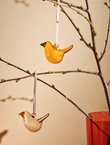 Sklenené ozdoby vtáčiky Oiva Toikka, mix / 3ks