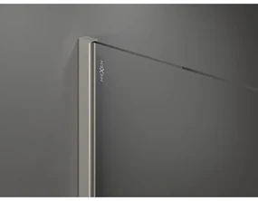 Mexen Kioto+, sprchová zástena Walk-In s poličkou a vešiakom 100 x 200 cm, 8mm sklo vzor zrkadlo, brúsená oceľ profil, 800-100-121-97-50