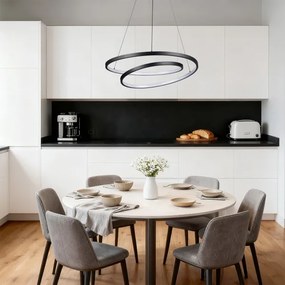 Brilagi-LED Stmievateľný závesný luster na lanku TWISTER LED/48W/230V pr. 50 cm čierna +DO