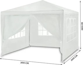Biely záhradný pavilón 3x3m PLONOS 4936