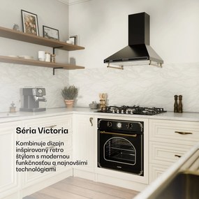 Klarstein Victoria 5, plynová varná doska, 5 Sabaf horákov, sklokeramika, retro vzhľad