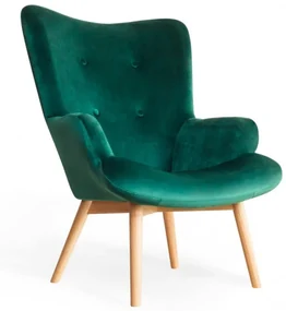 Kreslo MOSS zamatové zelené SS22 925799