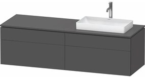 DURAVIT L-Cube závesná skrinka pod umývadlo na dosku (umývadlo vpravo), 4 zásuvky, 1620 x 550 x 482 mm, grafit matný, LC4871R49490000
