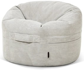 Krémový menčestrový detský sedací vak Roll 80 – SLOWDOWN