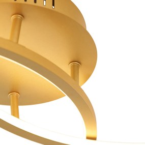 Zlaté stropné svietidlo 78 cm vrátane LED 3-stupňového stmievača - Rowin