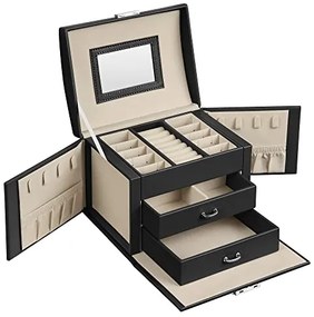 Prenosná šperkovnica, 5 priehradiek, 12x17,5x13,5cm