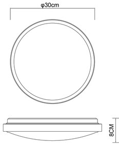 Globo 41765-12 - LED Stropné svietidlo SAMMI LED/12W/230V 3000/4500/6000K
