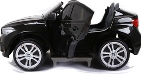 LEAN CARS Elektrické autíčko BMW X6M pre deti čierne lakované LED MP3