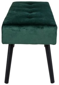 Tmavozelená zamatová lavica Bonami Essentials Skiby