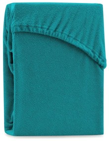 Tmavozelená/modrá napínacia froté plachta 140x200 cm Ruby – Restilo