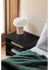Čierny nočný stolík s poličkami Inari – Teulat