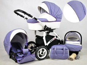 Detský kočík Rafpol White Lux -Lavender (2-kombinácia)