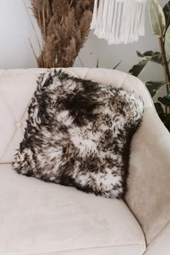 Vankúš z ovčej kožušiny muflón čierny