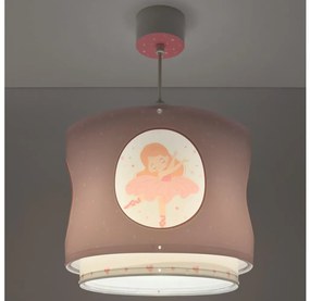 Dalber 60912 - Detský luster PRINCESS DANCE 1xE27/15W/230V ružový