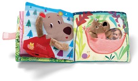 Lilliputiens - textilná knižka s prstovou bábkou - medvedík César