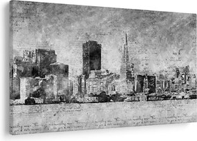 Obraz - Coffee art city (90x60 cm)