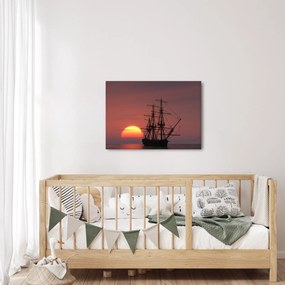 Obraz - Stredoveká loď (70x50 cm)
