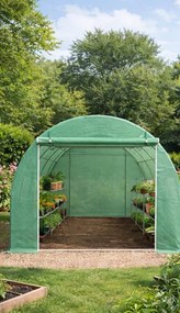 Záhradný fóliovník BestBerg BBGT‑10G / 10 m² / 4 × 2,5 × 2 m / zelená