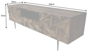 TV-skrinka 43448 Stone 160cm Drevo Palisander  - Komfort-nábytok
