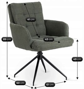 Otočná stolička MIA zelená