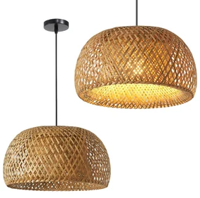 Toolight - stropné svietidlo z prírodného bambusu E27 60W APP886-1CP, hnedá, OSW-05246