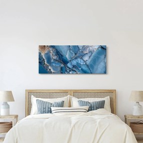 Obraz - Modrý členitý mramor (120x50 cm)