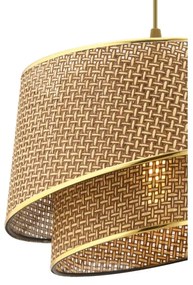 Závesný luster BARETTE na lanku 1xE27/60W/230V hnedá/zlatá