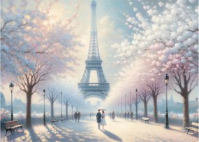 Obraz - Maľba z Paríža (70x50 cm)