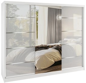 Šatníková skriňa SERENITY 232 cm biely lesk MGB SERENITY SZP8/0/W/W/0/HIAL