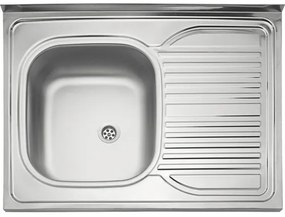 Nerezový drez Sinks CLP-D 800M 0,5 mm ľavý matný