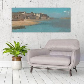 Obraz - Odilon Redon, Village by the Sea in Brittany, reprodukcia (120x50 cm)