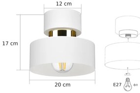 Stropné svietidlo IGNIA 1xE27/60W/230V biele